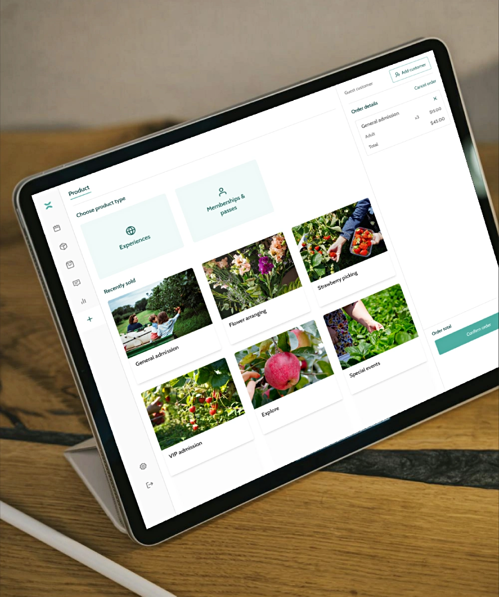 Beyonk ticketing dashboard on a tablet
